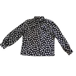 Pendleton Sophisticates Vintage Women’s Petite 14 Black‎ Royalty Print Button Up